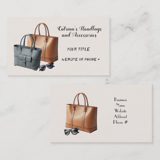 デザイモダンナーハンドバッグアクセサリー名刺 名刺 (正面/裏面)