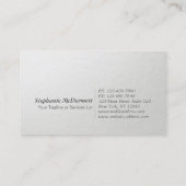 デザイモダンンタミニマルーホワイト&金ゴールドエンボス文字 名刺 (裏面)