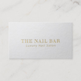 デザイモダンンタミニマルーホワイト&金ゴールドエンボス文字 名刺