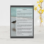 デザイラタ詩 - ビーチのシーガルシーン カード (黄色い花)