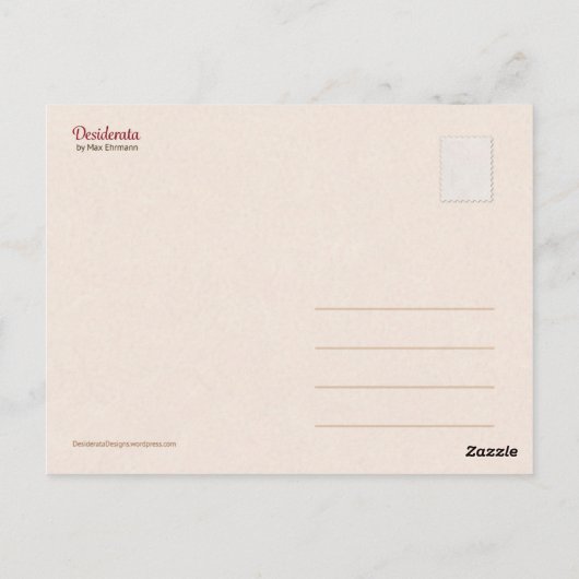 デザイレータ ポストカード (裏面)