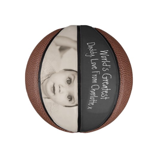 デザインあなたカスタムのパーソナライズされた父の日 ミニバスケットボール (縦)