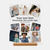 デザインあなたカスタム自身のパーソナライズされた写真9 アクリルサイン (正面)