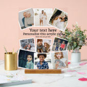 デザインあなたカスタム自身のパーソナライズされた写真9 アクリルサイン (ウェディング)