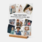 デザインあなたカスタム自身のパーソナライズされた写真9 アクリルサイン (傾斜)