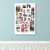 デザインあなたカスタム自身のパーソナライズされた27写真 キャンバスプリント (インサイチュ (ウッドフロア))