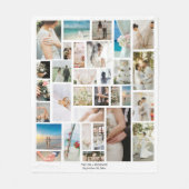 デザインあなたカスタム自身のパーソナライズされた31写真 フリースブランケット (正面)