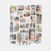 デザインあなたカスタム自身の愛31パーソナライズされた写真 フリースブランケット (正面)