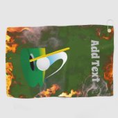 デザインあなたユニーク自身のゴルフタオルすべてのラウンド ゴルフタオル (横)