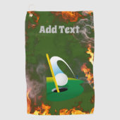 デザインあなたユニーク自身のゴルフタオルすべてのラウンド ゴルフタオル (正面)