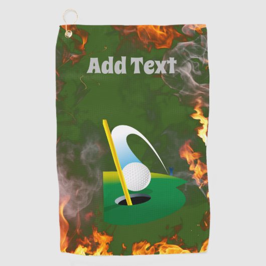デザインあなたユニーク自身のゴルフタオルすべてのラウンド ゴルフタオル (正面)
