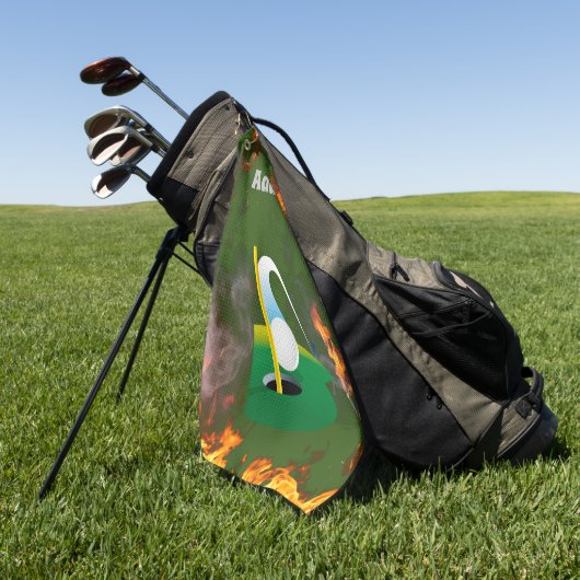 デザインあなたユニーク自身のゴルフタオルすべてのラウンド ゴルフタオル (グリーン)