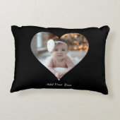 デザインあなた独身の自身のハート形の写真 アクセントクッション (裏面)
