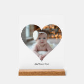 デザインあなた独身の自身のハート形の写真 アクリルサイン (正面)