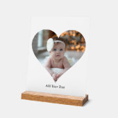 デザインあなた独身の自身のハート形の写真 アクリルサイン (傾斜)