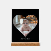 デザインあなた独身の自身のハート形の写真 アクリルサイン (正面)