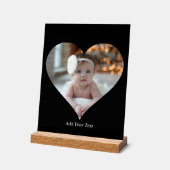 デザインあなた独身の自身のハート形の写真 アクリルサイン (傾斜)