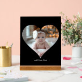 デザインあなた独身の自身のハート形の写真 アクリルサイン (ウェディング)