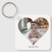デザインあなた独身の自身のハート形の写真 キーホルダー (正面)