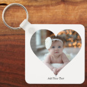 デザインあなた独身の自身のハート形の写真 キーホルダー (正面)