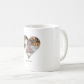 デザインあなた独身の自身のハート形の写真 コーヒーマグカップ (正面右)