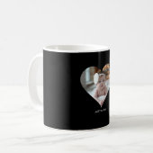 デザインあなた独身の自身のハート形の写真 コーヒーマグカップ (正面左)