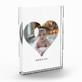 デザインあなた独身の自身のハート形の写真 フォトブロック (左)