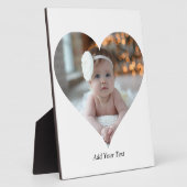 デザインあなた独身の自身のハート形の写真 フォトプラーク (側面)