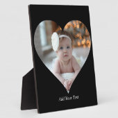 デザインあなた独身の自身のハート形の写真 フォトプラーク (側面)