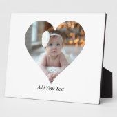 デザインあなた独身の自身のハート形の写真 フォトプラーク (側面)