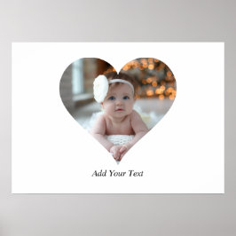 デザインあなた独身の自身のハート形の写真 ポスター