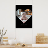 デザインあなた独身の自身のハート形の写真 ポスター (キッチン)