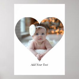 デザインあなた独身の自身のハート形の写真 ポスター