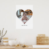 デザインあなた独身の自身のハート形の写真 ポスター (キッチン)