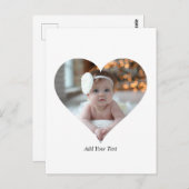 デザインあなた独身の自身のハート形の写真 ポストカード (正面/裏面)