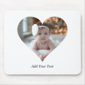 デザインあなた独身の自身のハート形の写真 マウスパッド (正面)