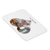 デザインあなた独身の自身のハート形の写真 マグネット (右側)