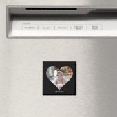 デザインあなた独身の自身のハート形の写真 マグネット (インサイチュ (食洗機))