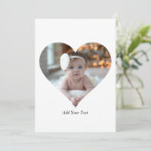 デザインあなた独身の自身のハート形の写真 案内状 (スタンド正面)