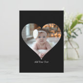 デザインあなた独身の自身のハート形の写真 案内状 (スタンド正面)