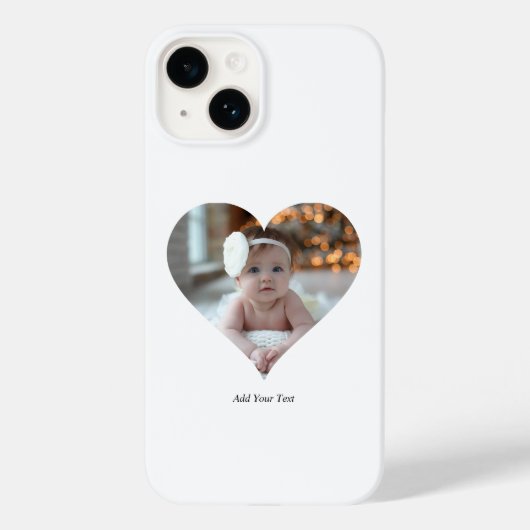 デザインあなた独身の自身のハート形の写真 Case-Mate iPhoneケース (裏面)