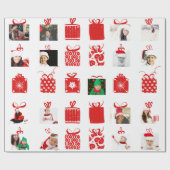 デザインあなた自身のカスタム写真テーマのクリスマス ラッピングペーパー (フラット)
