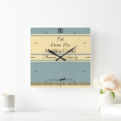 デザインあなた自身のレトロブックカバー時計 スクエア壁時計 (ホーム)