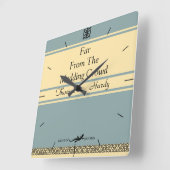 デザインあなた自身のレトロブックカバー時計 スクエア壁時計 (傾斜)