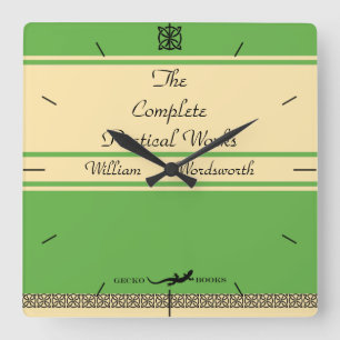 デザインあなた自身のレトロブックカバー時計 スクエア壁時計