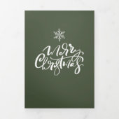 デザインあなた自身の数々の写真クリスマスホリデー 三つ折りクリスマスカード (カバー)