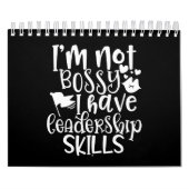デザインおもしろい私はリーダーシップのスキルを持っているボッシーではない カレンダー (カバー)