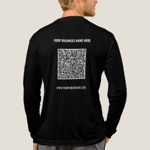 デザインお客様の名前WebサイトとQRコードビジネス トライブレンドTシャツ