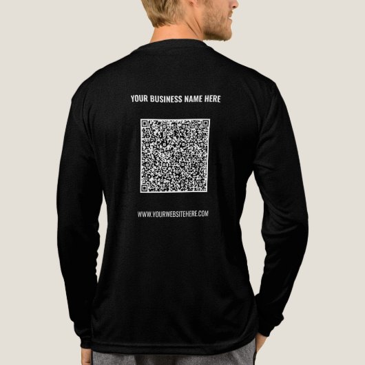 デザインお客様の名前WebサイトとQRコードビジネス トライブレンドＴシャツ (背面)