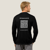 デザインお客様の名前WebサイトとQRコードビジネス トライブレンドＴシャツ (背面全体)
